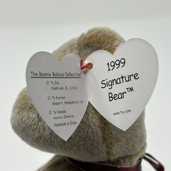 Ty Beanie Baby Signature Bear with tags 1999 Retired Original - Picture 15 of 15